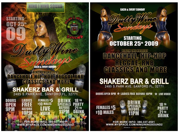 Dutty Wine Sundays Club Flyer